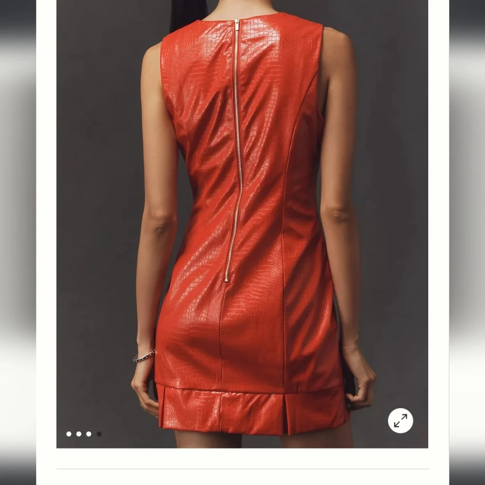 Siempre x Anthropologie Sleeveless Faux Leather Mini Dress - Picture 4 of 9